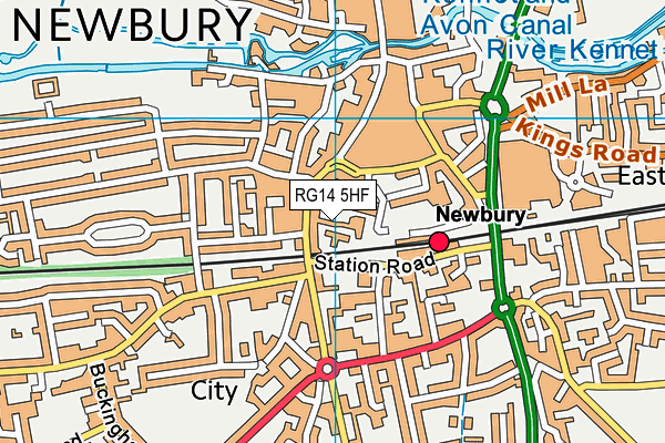 RG14 5HF map - OS VectorMap District (Ordnance Survey)