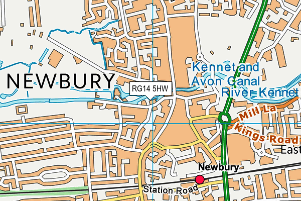 RG14 5HW map - OS VectorMap District (Ordnance Survey)