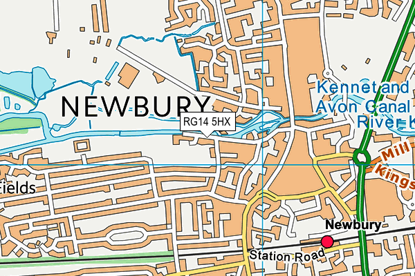 RG14 5HX map - OS VectorMap District (Ordnance Survey)