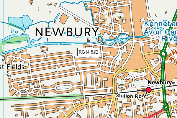 RG14 5JE map - OS VectorMap District (Ordnance Survey)