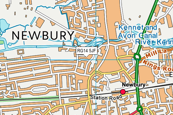 RG14 5JF map - OS VectorMap District (Ordnance Survey)