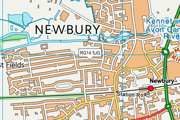 RG14 5JG map - OS VectorMap District (Ordnance Survey)