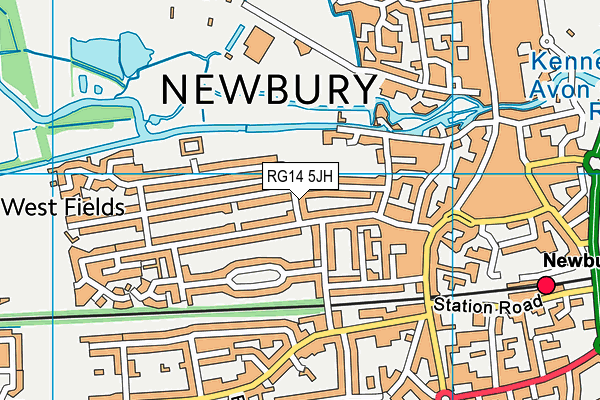 RG14 5JH map - OS VectorMap District (Ordnance Survey)