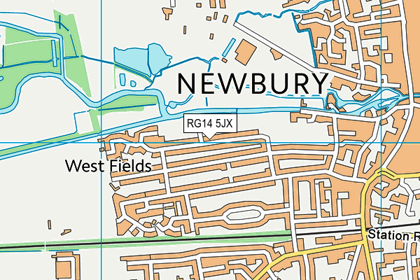 RG14 5JX map - OS VectorMap District (Ordnance Survey)