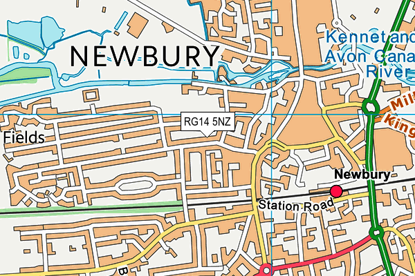 RG14 5NZ map - OS VectorMap District (Ordnance Survey)