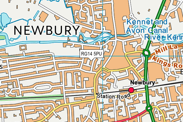 RG14 5PU map - OS VectorMap District (Ordnance Survey)