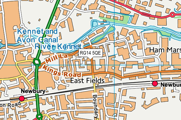RG14 5QE map - OS VectorMap District (Ordnance Survey)