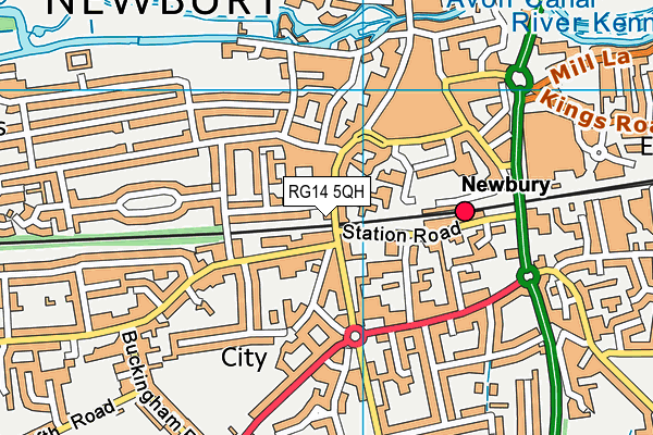 RG14 5QH map - OS VectorMap District (Ordnance Survey)