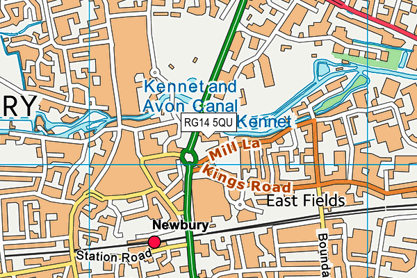 RG14 5QU map - OS VectorMap District (Ordnance Survey)