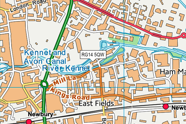 RG14 5QW map - OS VectorMap District (Ordnance Survey)