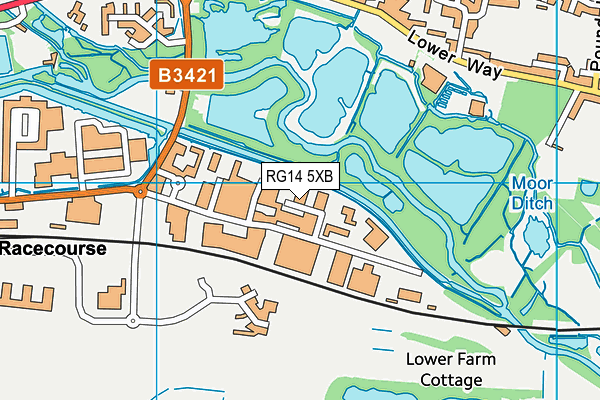 RG14 5XB map - OS VectorMap District (Ordnance Survey)