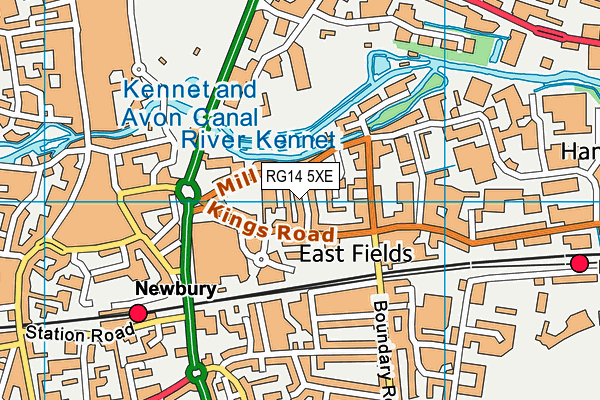 RG14 5XE map - OS VectorMap District (Ordnance Survey)