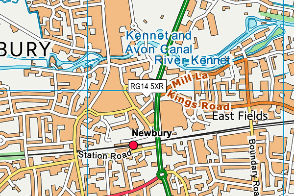 RG14 5XR map - OS VectorMap District (Ordnance Survey)