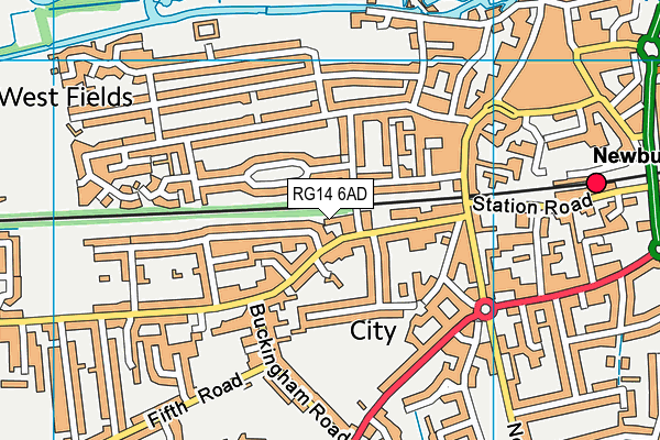RG14 6AD map - OS VectorMap District (Ordnance Survey)