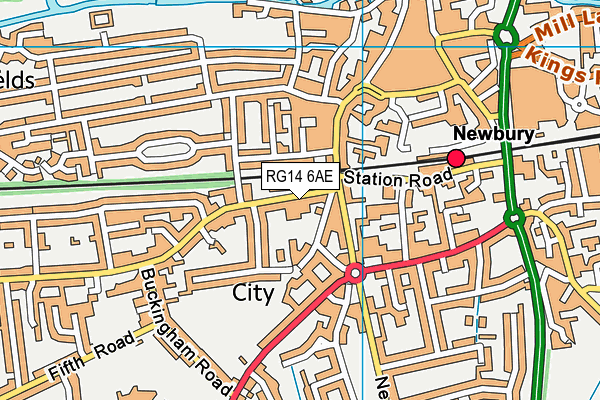 RG14 6AE map - OS VectorMap District (Ordnance Survey)