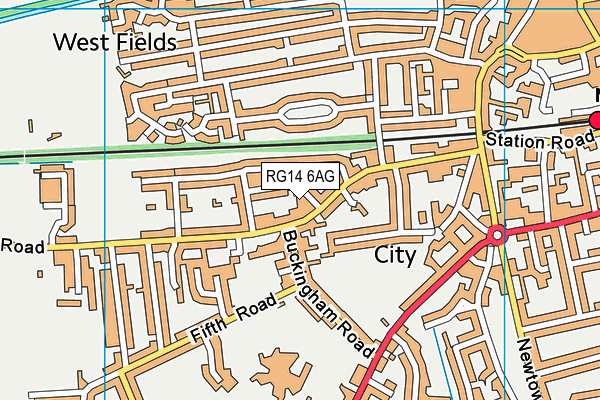 RG14 6AG map - OS VectorMap District (Ordnance Survey)