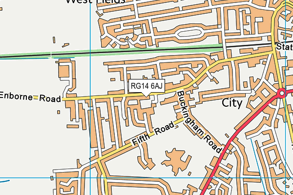 RG14 6AJ map - OS VectorMap District (Ordnance Survey)