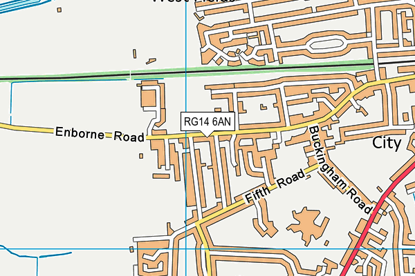 RG14 6AN map - OS VectorMap District (Ordnance Survey)