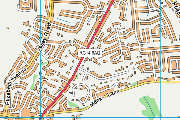 RG14 6AQ map - OS VectorMap District (Ordnance Survey)