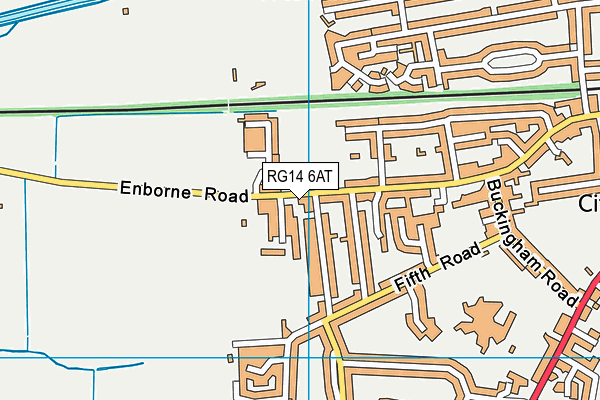 St Bartholomews School (Enborne Road Pitches) map (RG14 6AT) - OS VectorMap District (Ordnance Survey)