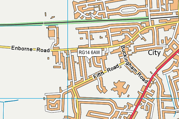 RG14 6AW map - OS VectorMap District (Ordnance Survey)