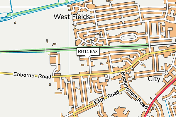 RG14 6AX map - OS VectorMap District (Ordnance Survey)
