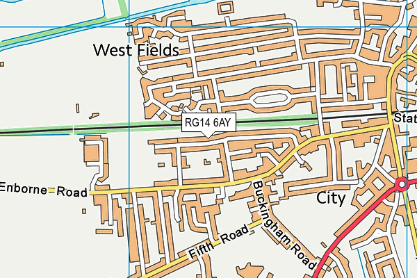 RG14 6AY map - OS VectorMap District (Ordnance Survey)