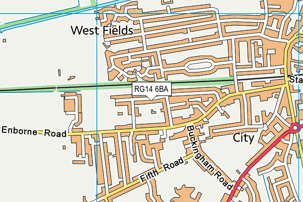 RG14 6BA map - OS VectorMap District (Ordnance Survey)