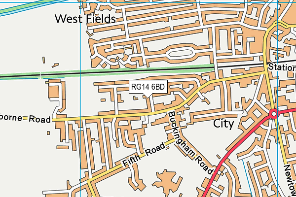 RG14 6BD map - OS VectorMap District (Ordnance Survey)