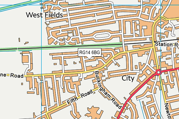 RG14 6BG map - OS VectorMap District (Ordnance Survey)
