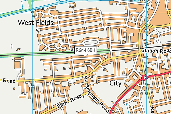 RG14 6BH map - OS VectorMap District (Ordnance Survey)