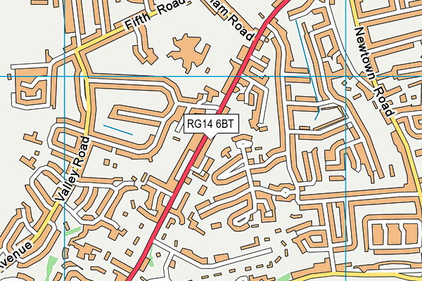 RG14 6BT map - OS VectorMap District (Ordnance Survey)