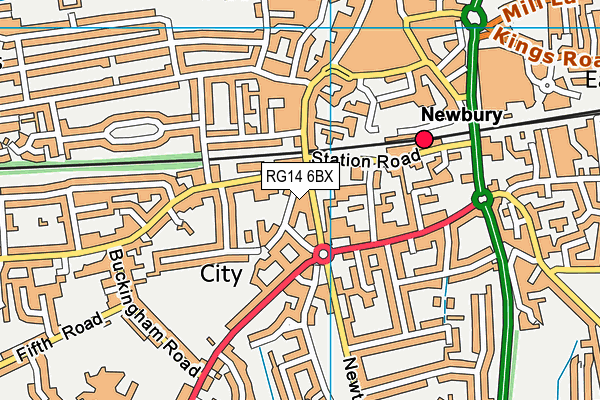 RG14 6BX map - OS VectorMap District (Ordnance Survey)