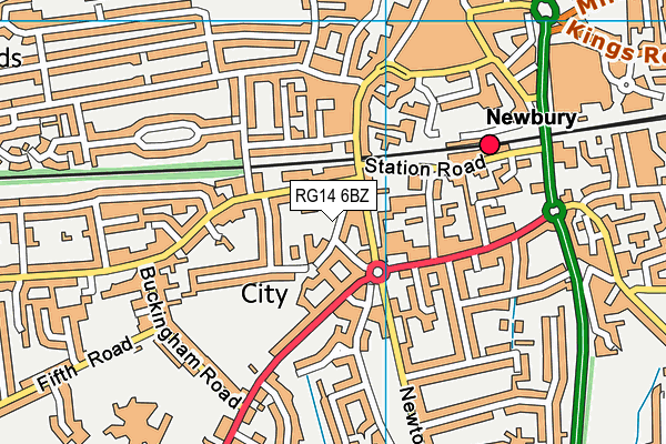 RG14 6BZ map - OS VectorMap District (Ordnance Survey)