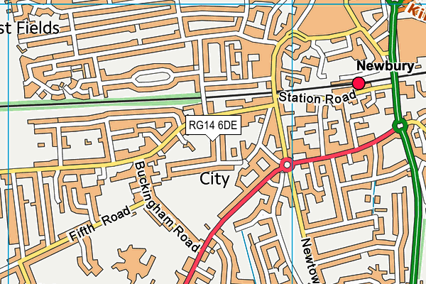 RG14 6DE map - OS VectorMap District (Ordnance Survey)