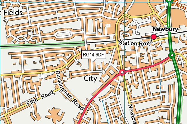 RG14 6DF map - OS VectorMap District (Ordnance Survey)