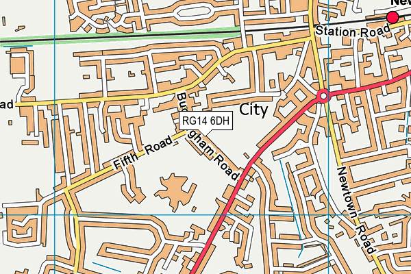 RG14 6DH map - OS VectorMap District (Ordnance Survey)