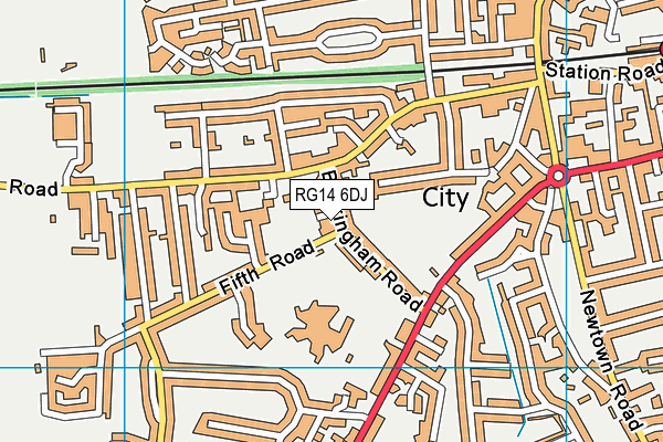 RG14 6DJ map - OS VectorMap District (Ordnance Survey)