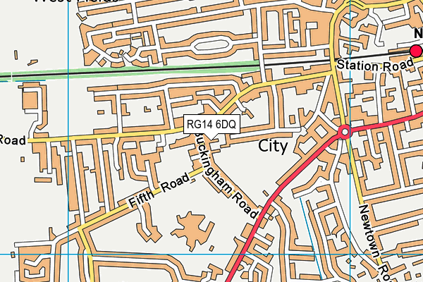RG14 6DQ map - OS VectorMap District (Ordnance Survey)