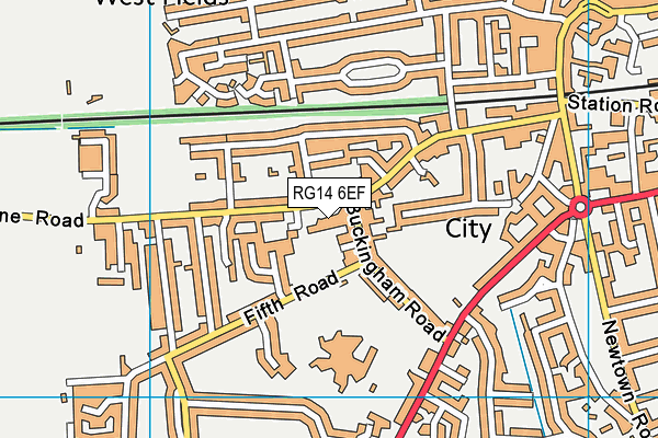 RG14 6EF map - OS VectorMap District (Ordnance Survey)