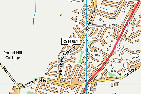 RG14 6EY map - OS VectorMap District (Ordnance Survey)