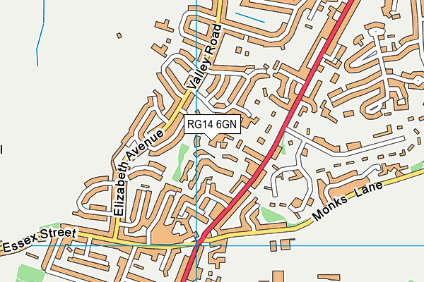 RG14 6GN map - OS VectorMap District (Ordnance Survey)