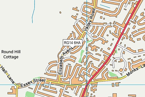 RG14 6HA map - OS VectorMap District (Ordnance Survey)