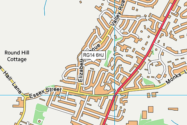 RG14 6HJ map - OS VectorMap District (Ordnance Survey)