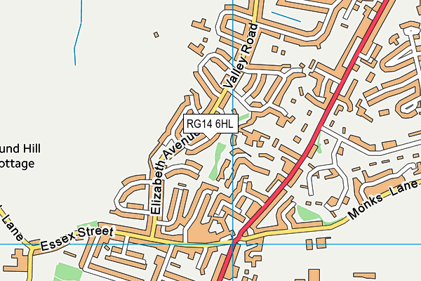 RG14 6HL map - OS VectorMap District (Ordnance Survey)