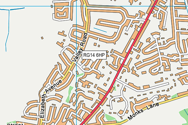 RG14 6HP map - OS VectorMap District (Ordnance Survey)