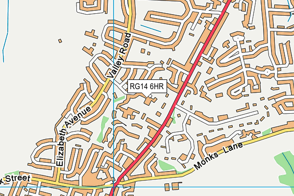 RG14 6HR map - OS VectorMap District (Ordnance Survey)