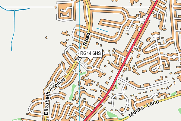 RG14 6HS map - OS VectorMap District (Ordnance Survey)