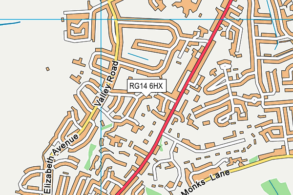 RG14 6HX map - OS VectorMap District (Ordnance Survey)