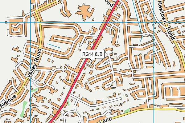 RG14 6JB map - OS VectorMap District (Ordnance Survey)